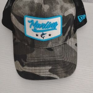 Camouflage Marlins Trucker Hat